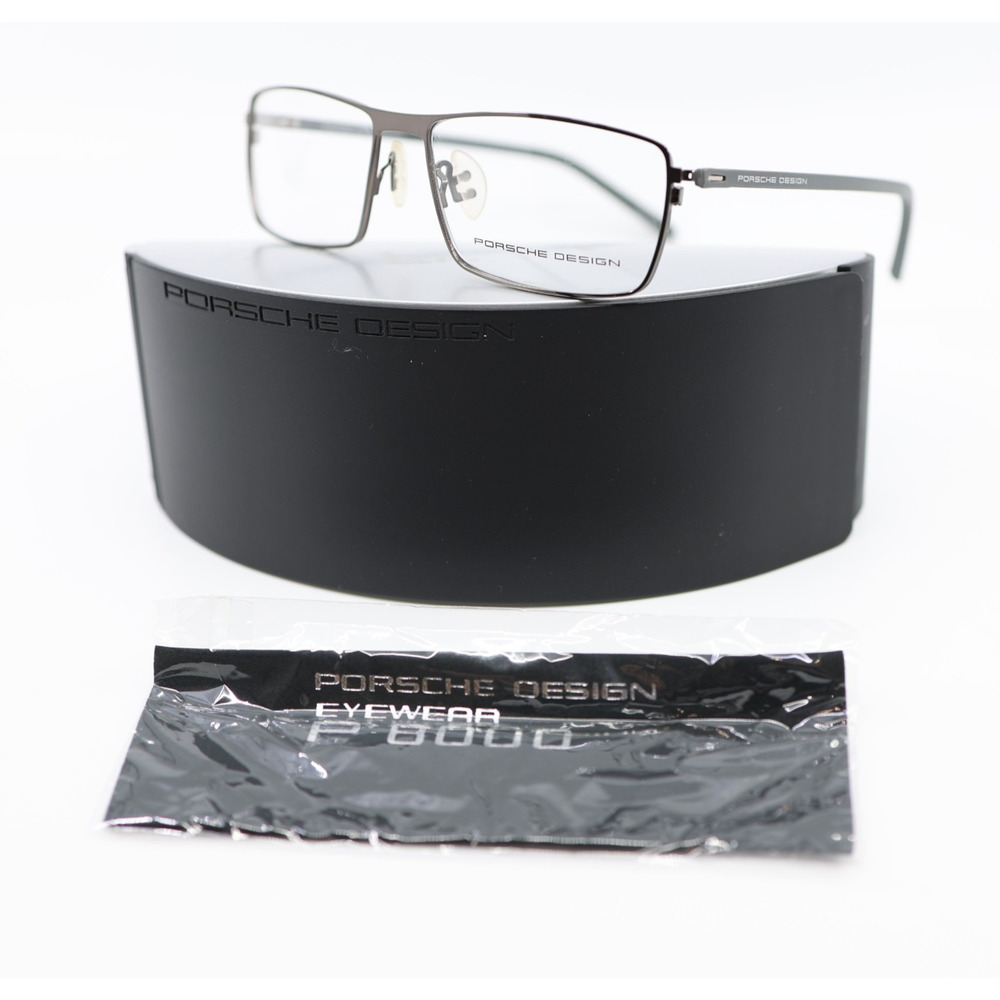 B0 Auth New PORSCHE DESIGN P'8245 Light Gun Gray Frames Glasses 58-16-140